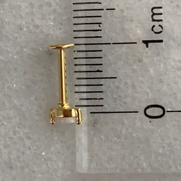 18k Gold Opal Crystal Teardrop Earring Brand New - Picture 2 of 4